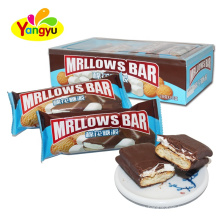 Marshmallow Bar Sweet Crispy Chocolate Coated Marshmallow With Biscuit